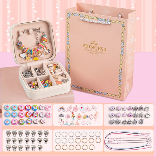 Kids DIY Beaded Bracelet Kids Jewelry Accessories, Rainbow Sugar With Storage Box, Heart of  Ocean With Storage Box, Sakura Pink With Storage Box, Rainbow Sugar Without Box, Heart of  Ocean Without Box, Sakura Pink Without Box