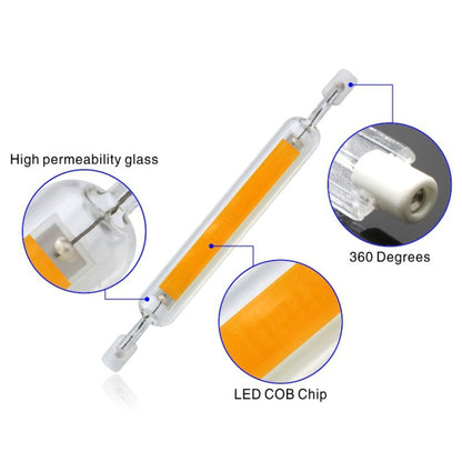 R7S LED COB Dimmer Glass Lamp Double-end Horizontal Plug-in Light