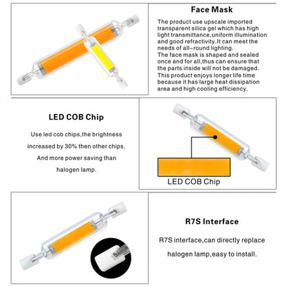 R7S LED COB Dimmer Glass Lamp Double-end Horizontal Plug-in Light