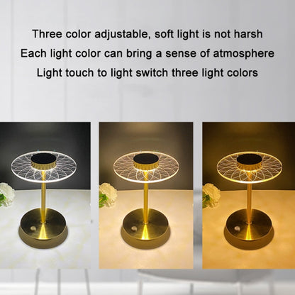 Touch Section Metal LED Table Lamp Bedroom Dining Room Decorative