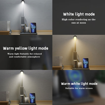 X5 15W Wireless Charging Folding Desk Lamp Phone Stand with Pen Holder