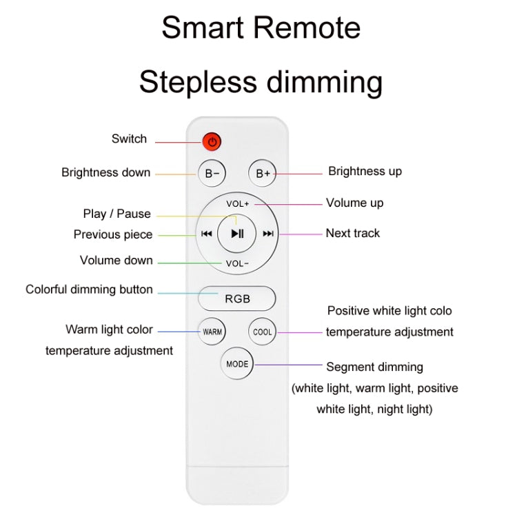 Remote Control Bluetooth LED Ceiling Lamp RGB Music Rhythm Color Changing Lamp