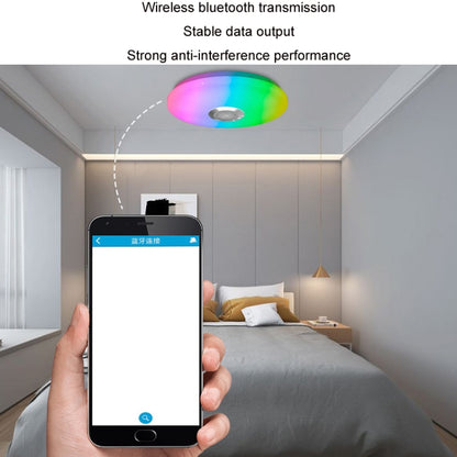 Remote Control Bluetooth LED Ceiling Lamp RGB Music Rhythm Color Changing Lamp