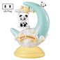 GOELONG Cartoon Moon Table Lamp Children Room Animal Night Light, Plug: