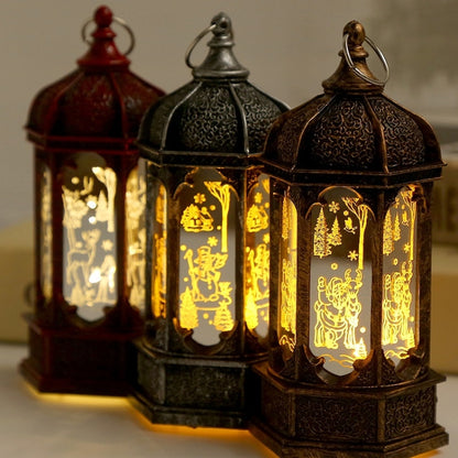 12pcs LED Electronic Candle Night Light Moroccan Style Retro Candlestick Lamp