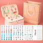 Children DIY Beaded Bracelet Double Layer Jewelry Box Set, 132pcs/sets Pink+Color, 132pcs/sets Pink+Purple, 132pcs/sets Pink+Blue, 132pcs/sets Pink+Red, 132pcs/sets Pink+Green, 132pcs/sets Color+Purple, 132pcs/sets Color+Blue, 132pcs/sets Color+Red