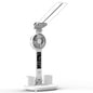 Double Head Lighting LED Fan Desk Lamp with Pen Holder & Clock