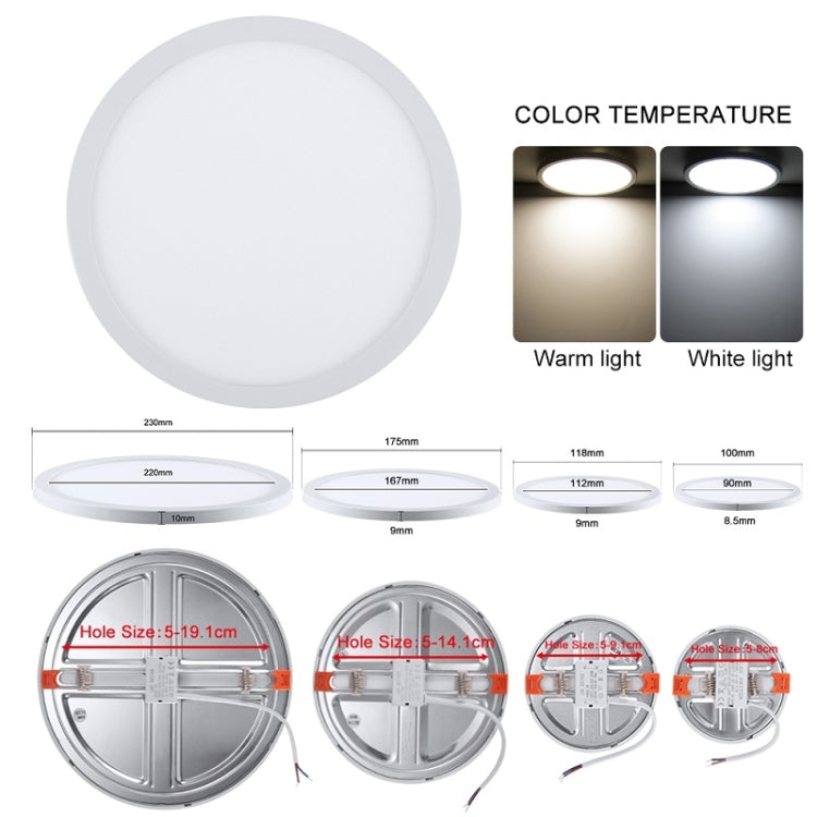 LED Round Ultra-thin Downlight Adjustable Recessed Panel Light