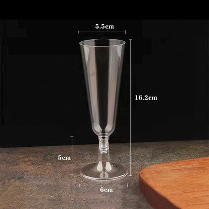 Plastic Transparent Removable Goblet Split Red Wine Cocktail Glass Mousse Cup Dessert Cup