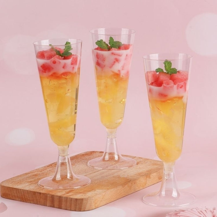 Plastic Transparent Removable Goblet Split Red Wine Cocktail Glass Mousse Cup Dessert Cup