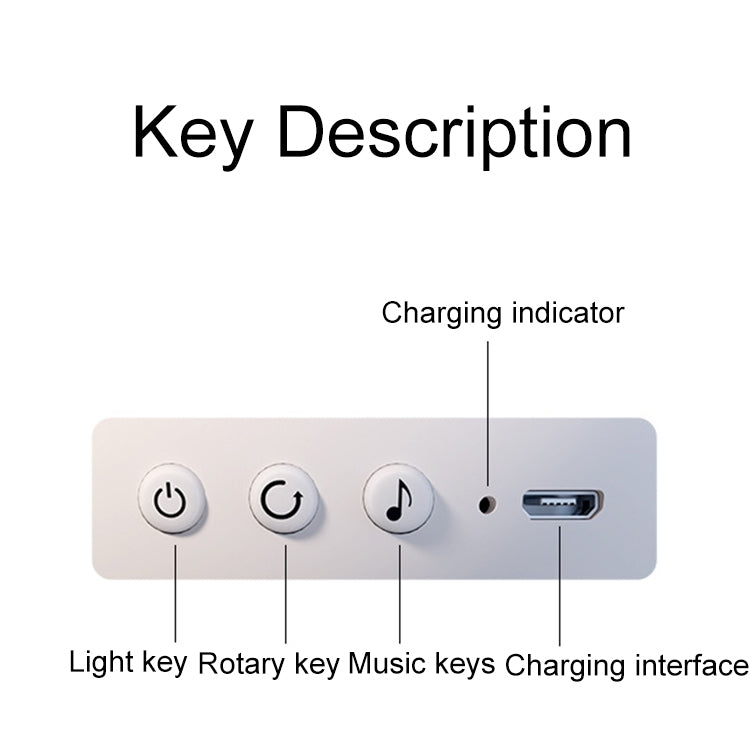 Rotatable Cartoon Atmosphere Projection Lamp Music Night Light