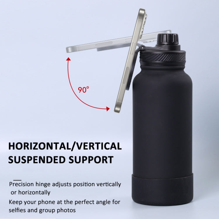 Sports Bottle With Phone Magnetic Holder Stainless Steel Thermos Cup