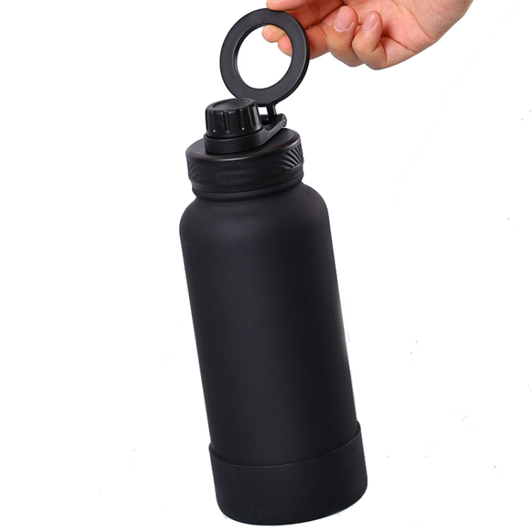 Sports Bottle With Phone Magnetic Holder Stainless Steel Thermos Cup