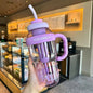 1200ml Large Capacity Lucky Belly Cup Handheld Portable Straw Cup with Tea Drain