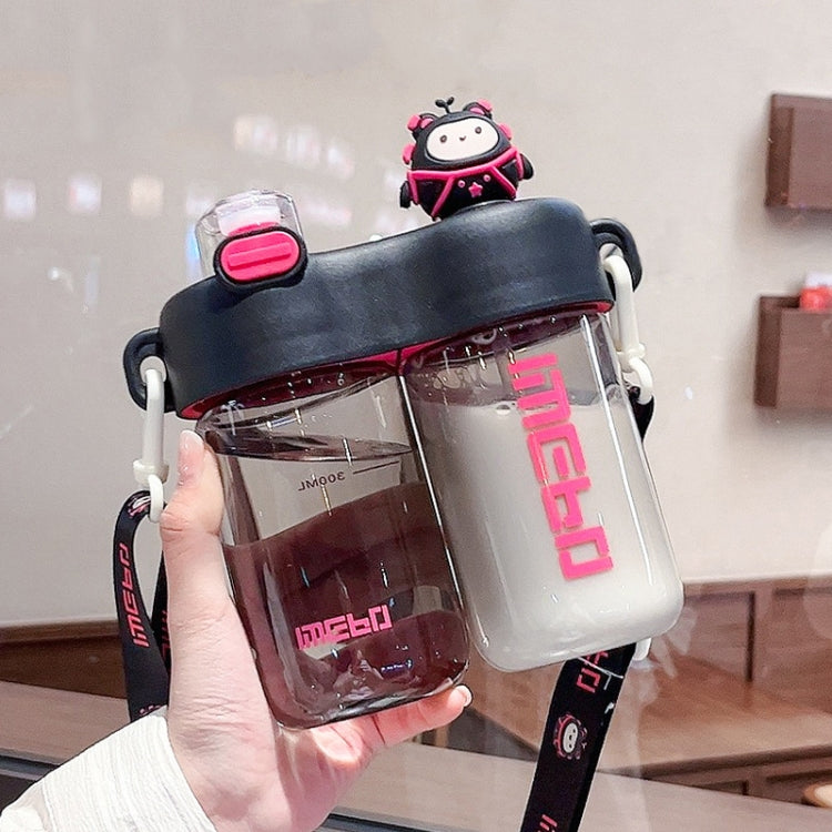 840ml Cartoon Doll Double-Drinking Kettle Cute High Temperature Resistant Portable Water Cup