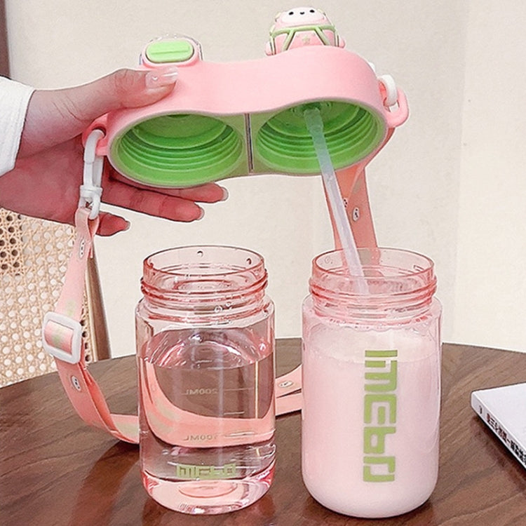 840ml Cartoon Doll Double-Drinking Kettle Cute High Temperature Resistant Portable Water Cup