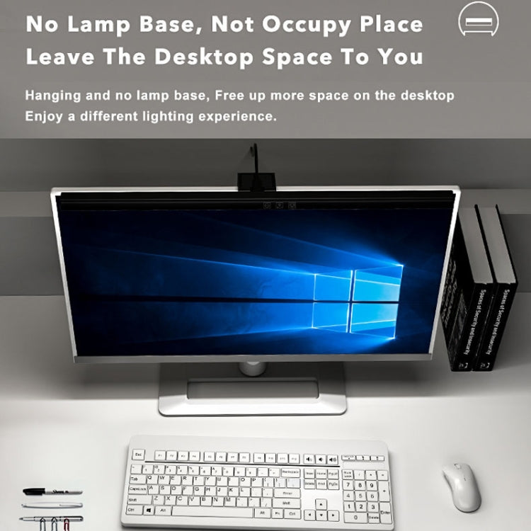 TB-30SA 33cm Timing Dimming Display Asymmetric Working Eye Care LED Desk Lamp Laptop Screen Hanging Light