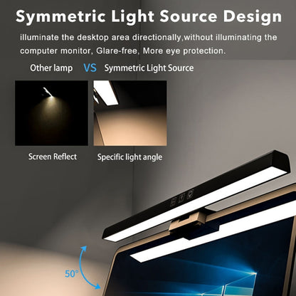 TB-30SA 33cm Timing Dimming Display Asymmetric Working Eye Care LED Desk Lamp Laptop Screen Hanging Light