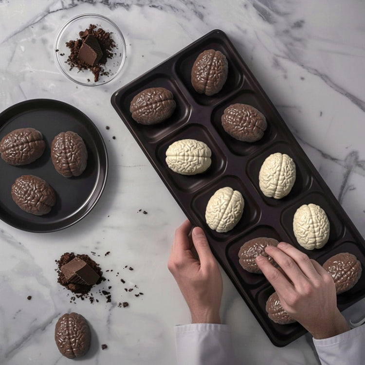 10 Grids Brain Halloween Chocolate Mould Homemade Brain Cake Mould DIY Candy Soft Molds