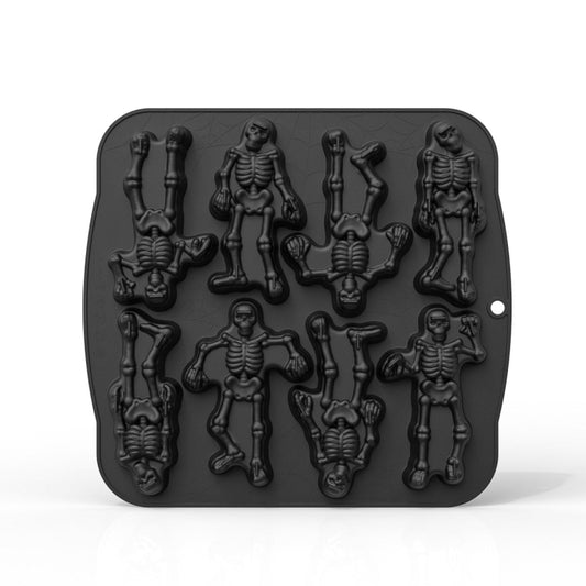 8 Grids Skull Cake Mold Halloween Silicone Mold