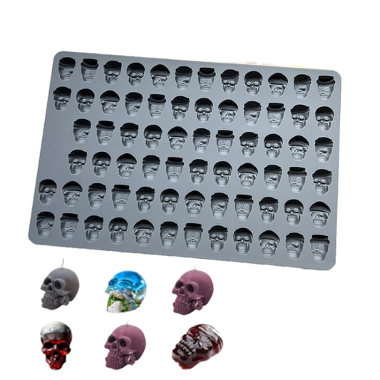 70-Cavity Mini Skull Silicone Molds For Making Pet Treats, Fondant, Cake, Chocolate, Candy, and Cookies