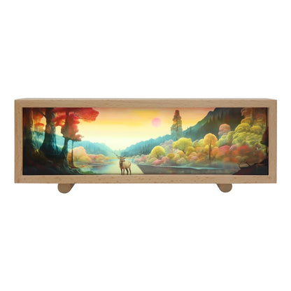 Touch Control Wooden Acrylic Atmosphere Lightbox Decoration Painting Night Light