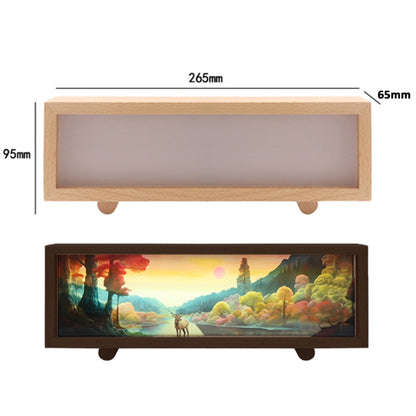 Touch Control Wooden Acrylic Atmosphere Lightbox Decoration Painting Night Light