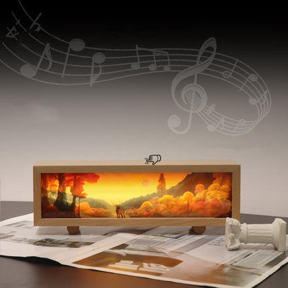 Bluetooth Music Wooden Acrylic Atmosphere Lightbox Decoration Painting Night Light