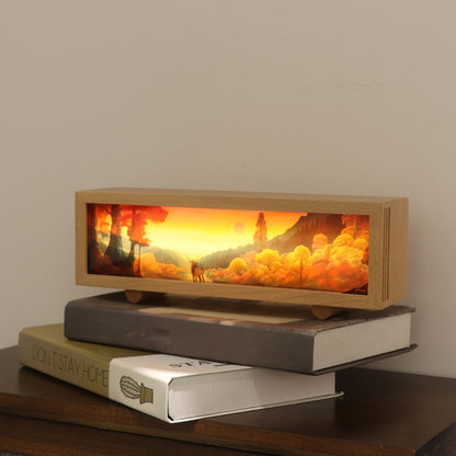 Bluetooth Music Wooden Acrylic Atmosphere Lightbox Decoration Painting Night Light