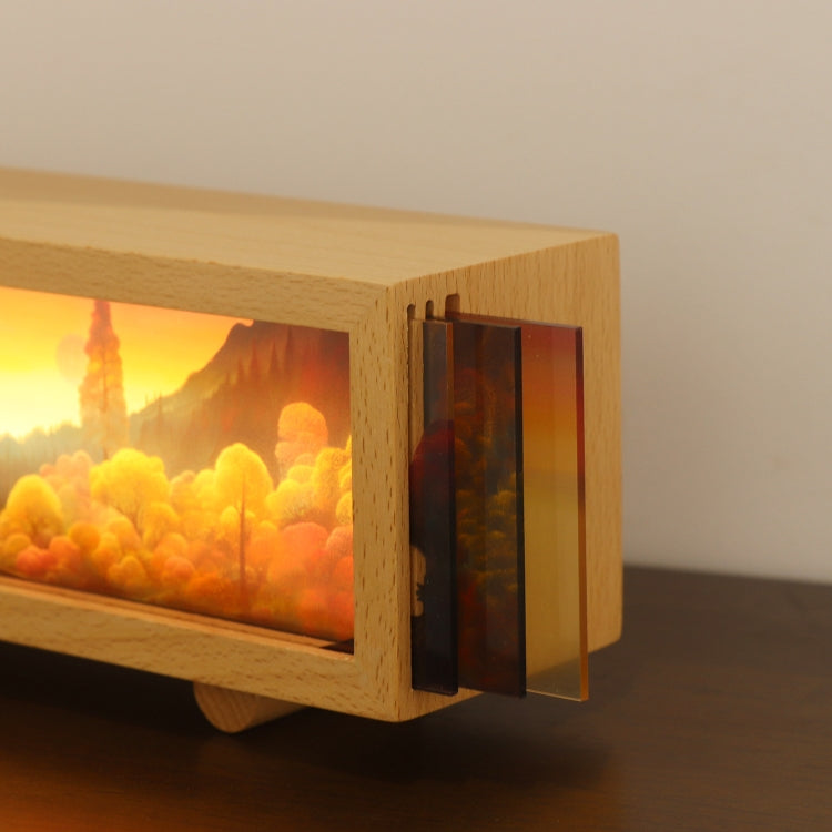 Bluetooth Music Wooden Acrylic Atmosphere Lightbox Decoration Painting Night Light