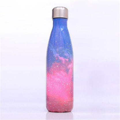 Starry Sky Pattern Thermal Cup Vacuum Flask Heat Water Bottle Portable Stainless Steel Sports Kettle