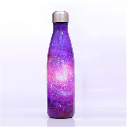 Starry Sky Pattern Thermal Cup Vacuum Flask Heat Water Bottle Portable Stainless Steel Sports Kettle