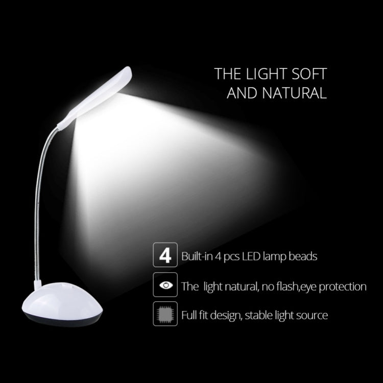 2 PCS Flexible Adjustable Portable Bedroom Reading Desk Lamp LED Night Light for Children