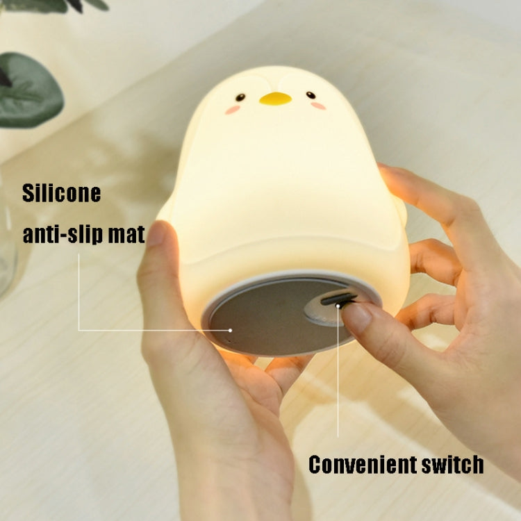 Penguin Silicone Pat Night Light Children Bedside Atmosphere Lamp