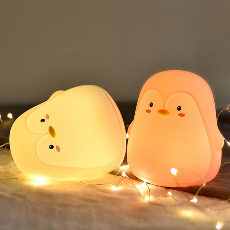 Penguin Silicone Pat Night Light Children Bedside Atmosphere Lamp