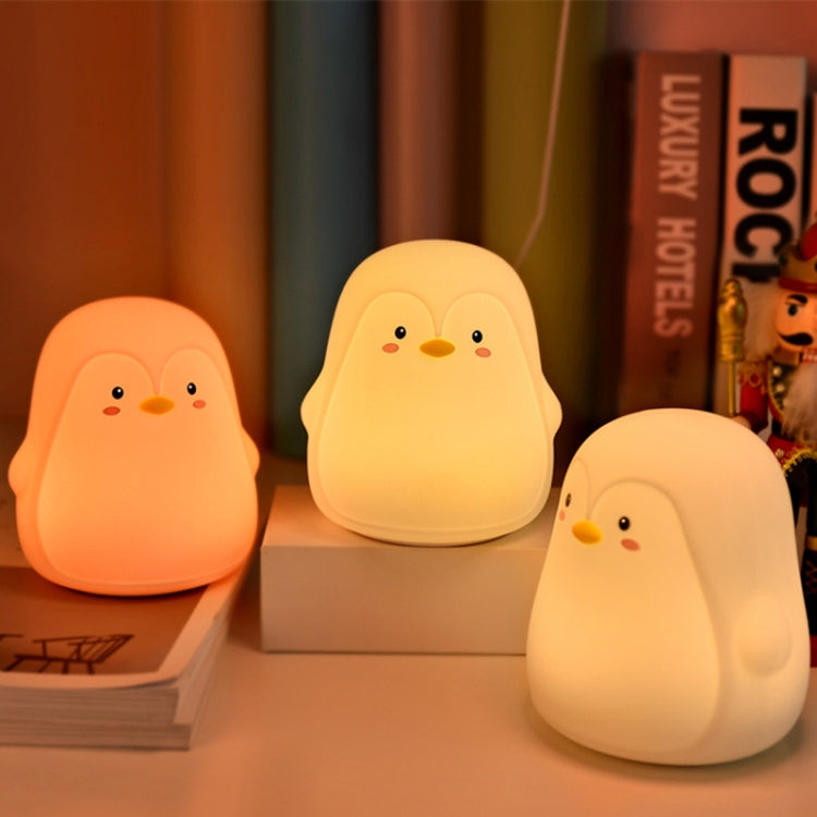 Penguin Silicone Pat Night Light Children Bedside Atmosphere Lamp