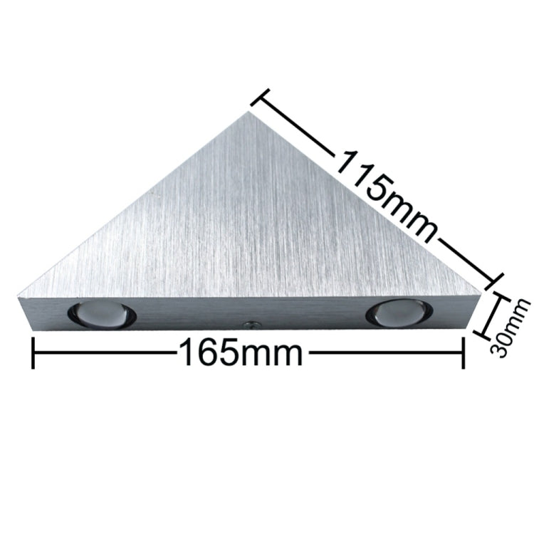 3W Aluminum Triangle Wall Lamp Home Lighting Indoor Outdoor Decoration Light, AC 85-265V