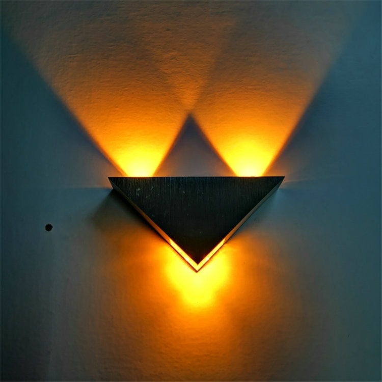 3W Aluminum Triangle Wall Lamp Home Lighting Indoor Outdoor Decoration Light, AC 85-265V