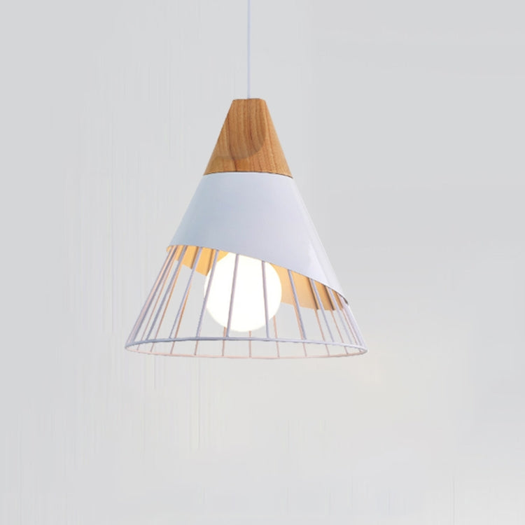 E27 Modern Lighting Iron Solid Wood Pendant Light Hanging Lamp