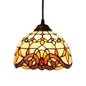 8 inch Stained Glass Restaurant Bar Corridors Balcony Pendant Light