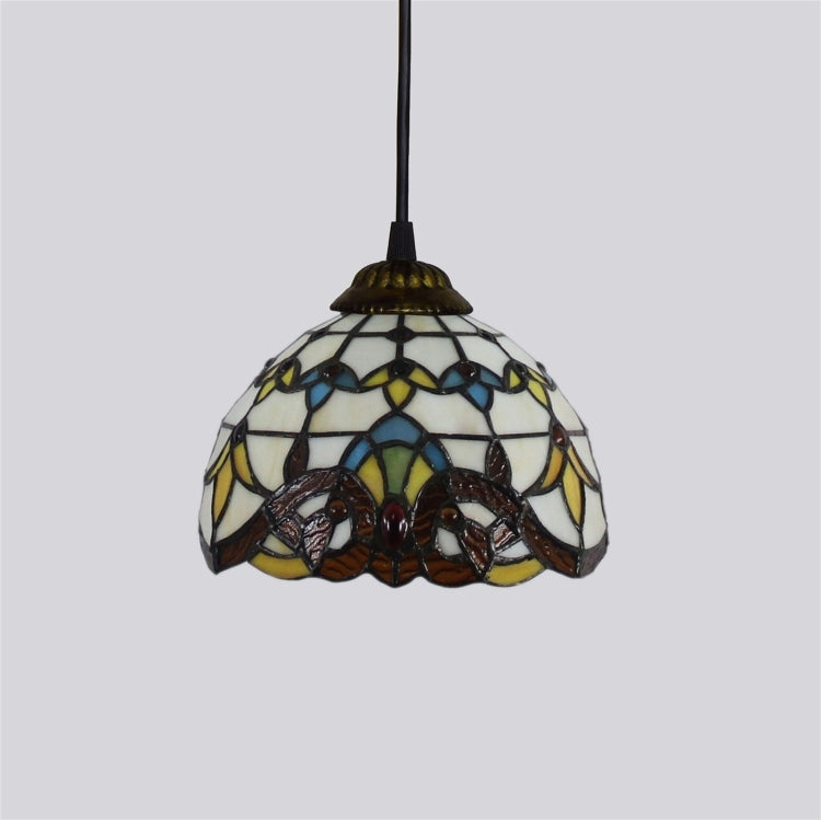 8 inch Stained Glass Restaurant Bar Corridors Balcony Pendant Light