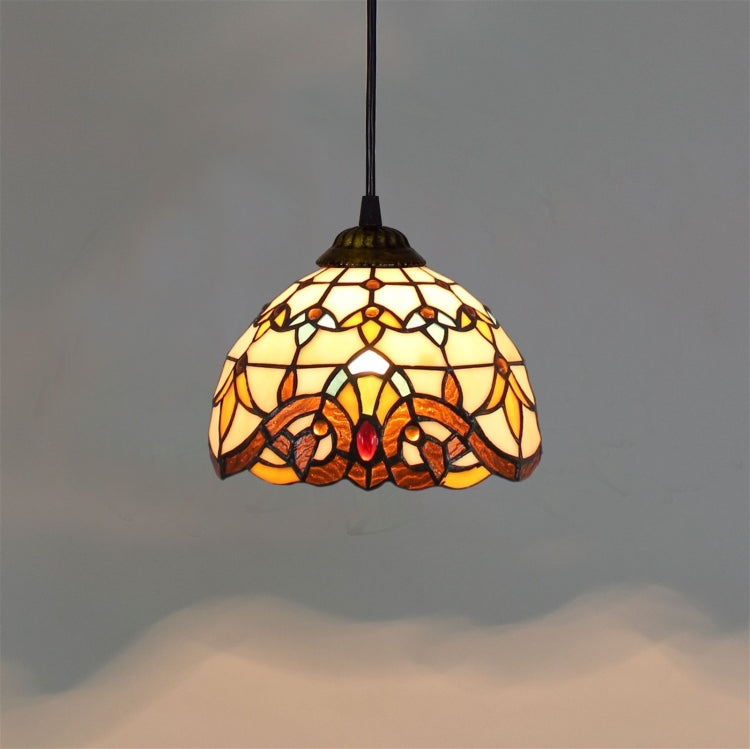 8 inch Stained Glass Restaurant Bar Corridors Balcony Pendant Light