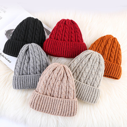 Winter Mohair Women Fleece Knitted Beanie - Cozy and Stylish Headwear