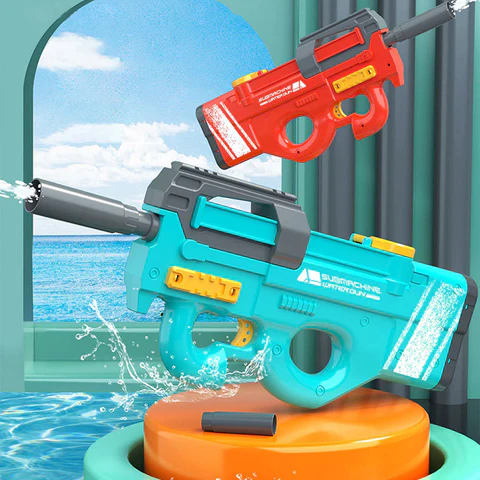 New P90 Electric Water Gun High-Tech Kids Toys Outdoor Beach Pool Large Capacity Summer Gel Blasting Water Gun For Adults