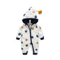 Cotton Printed Baby Hooded Crawling Bodysuit