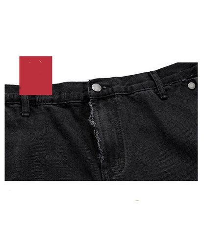 Micro Flared Wide Leg Black Jeans