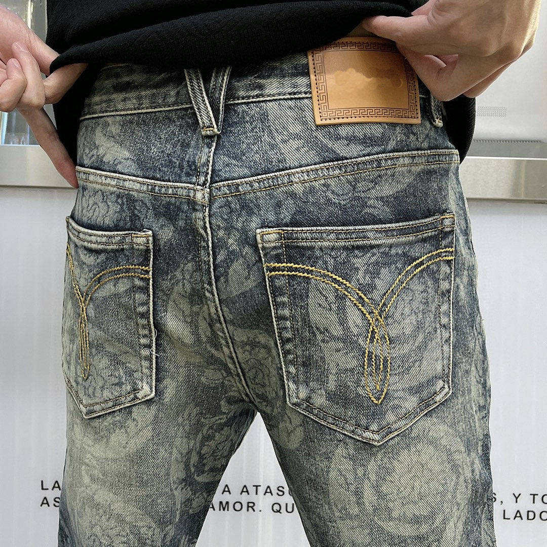 Fashion Men's Jeans Casual Stretch Pants