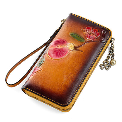 Women's Wallet Genuine Leather Casual Long First Layer