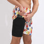 Gradient Printed Beach Shorts Double Layer Casual Sport Shorts