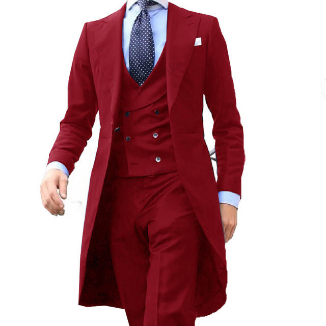 Men's Three-piece Suit Groom Best Wedding Banquet Suit